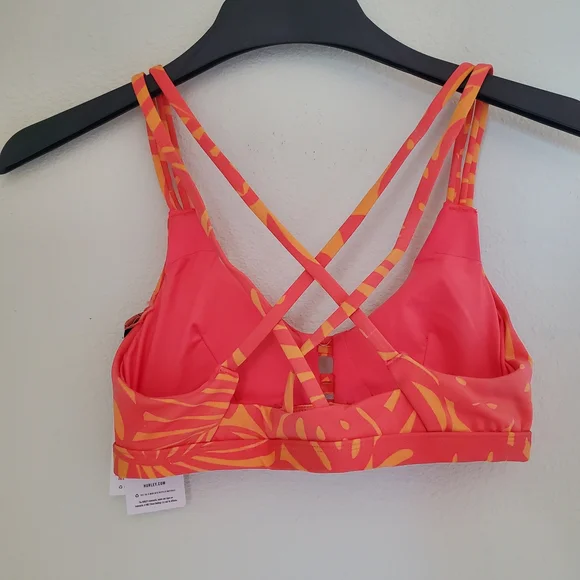 Hurley Coral and Orange Bikini Top - Picture 2 of 6